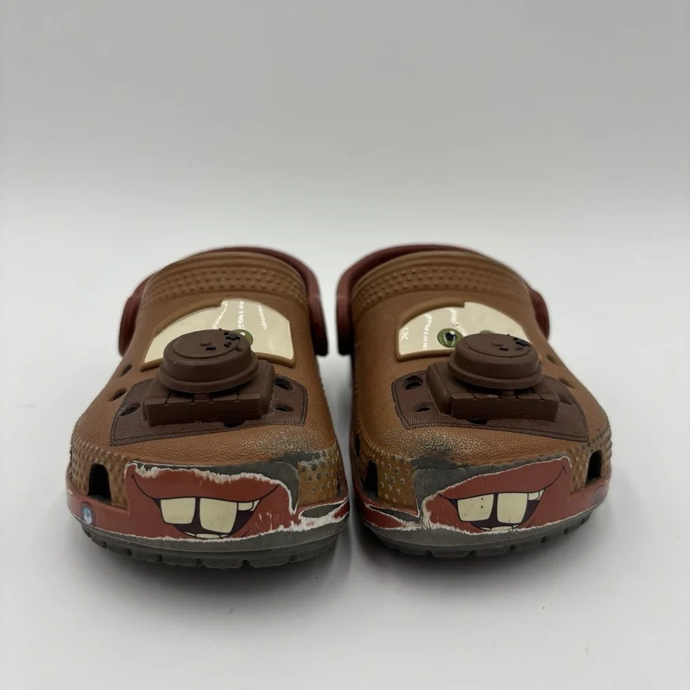 Crocs Cars Mater Classic Clog Boys Size 7 C7 2-5 Years Brown Rare
